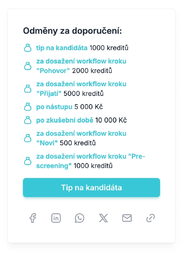 Nastavitev nagrad pri poziciji v Recruitis